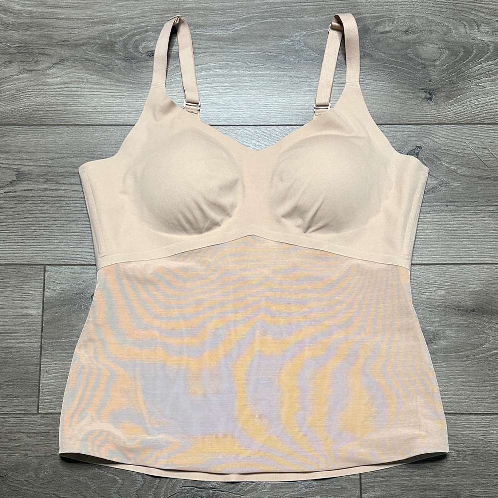 Honeylove LiftWear Wireless‎ Shapewear Tank Tan Size 1X